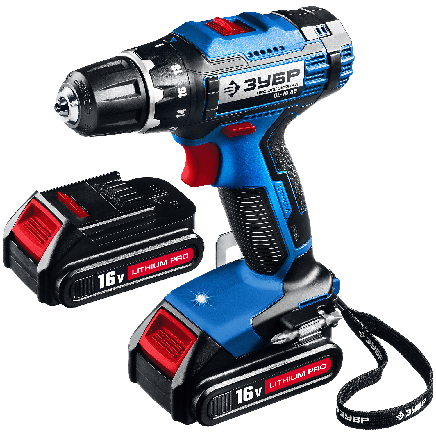 Дрель-шуруповерт, 2 АКБ DL-16 A5